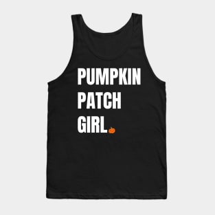 Pumpkin Patch Girl - Minimalist Design with a Pumpkin Tank Top